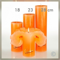 Lotuskerze: orange - 23 cm