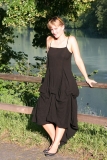 Kleid mit Spagetti-Trägern - schwarz
