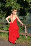 Kleid mit Spagetti-Trägern - rot