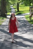 Sommerkleid - rot geblümelt - fairtrade