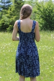 Campur-Sommerkleid kurz - dunkelblau mit hellblauen Blümchen