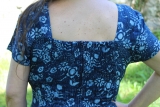Sommerkleid Heide - blau mit Muster bis XXL