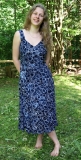 Sommerkleid - blau mit Kringel