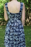 Campur-Sommerkleid kurz - blau mit weißen Blümchen